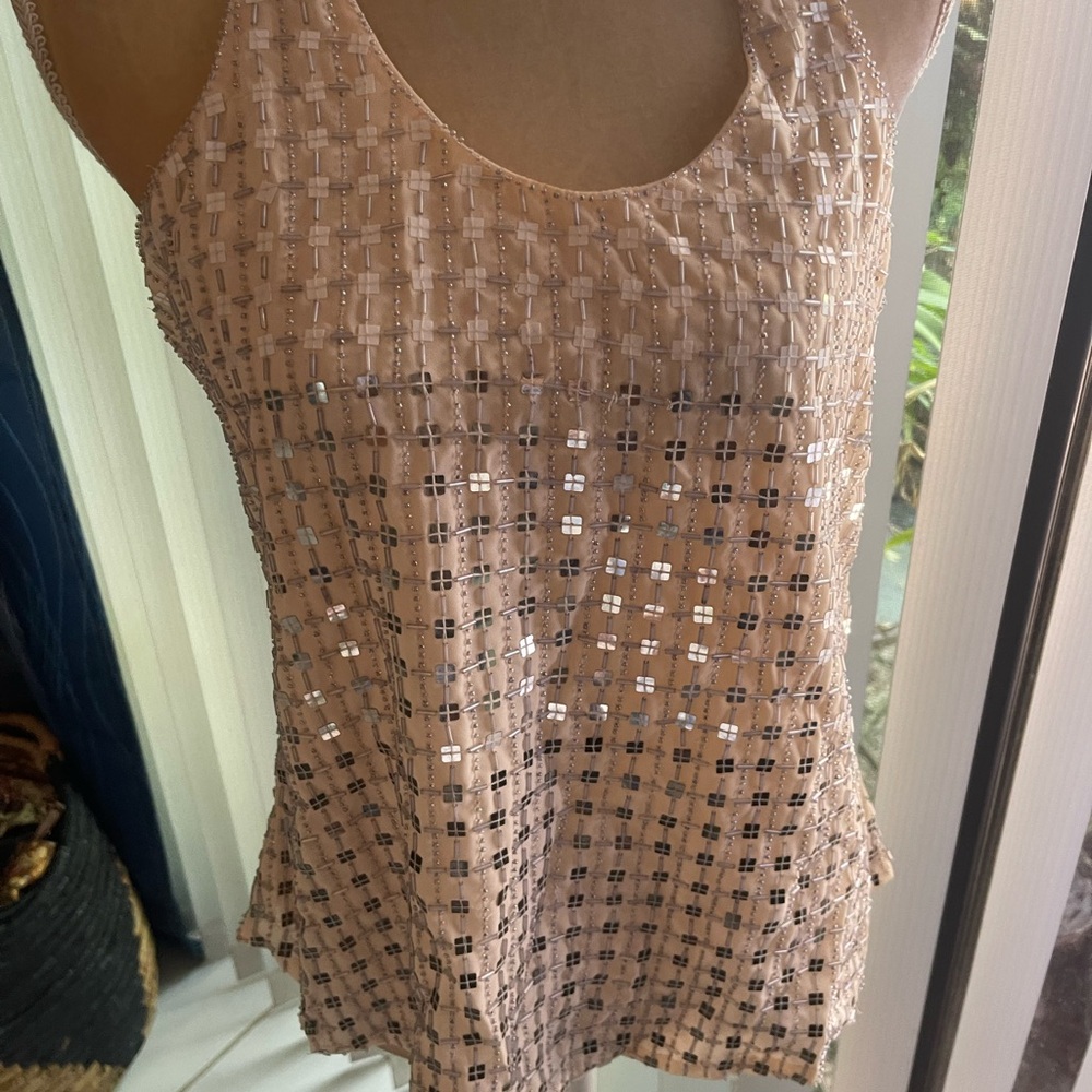 Parker Pink Sequin Grid Camisole